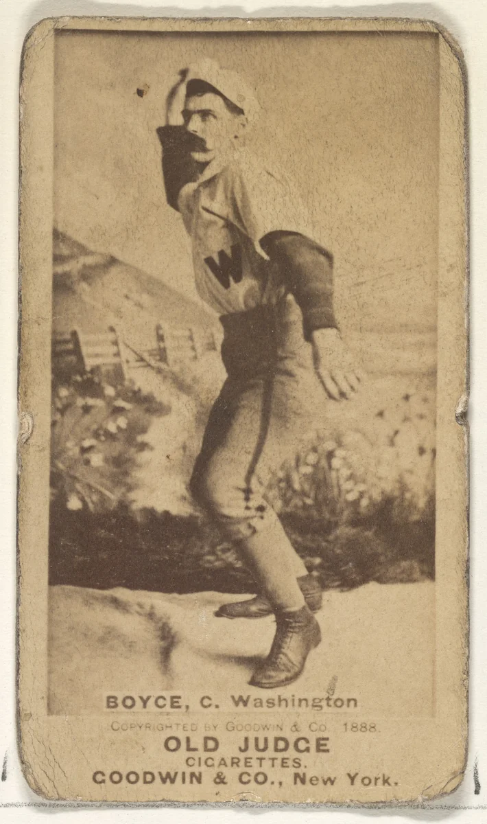 Boyce, Catcher, Washington, from the Old Judge series (N172) for Old Judge Cigarettes by Goodwin & Company, photograph, 1888
