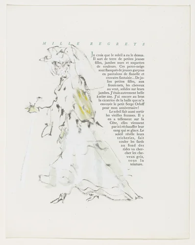 In-text plate (page 43) from Mille Regrets (A Thousand Regrets) by Christian Bérard, illustrated book, 1947