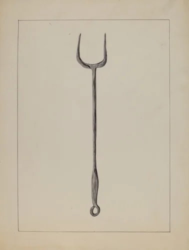 Fork by Benjamin Resnick, index of american design, 1935-1942