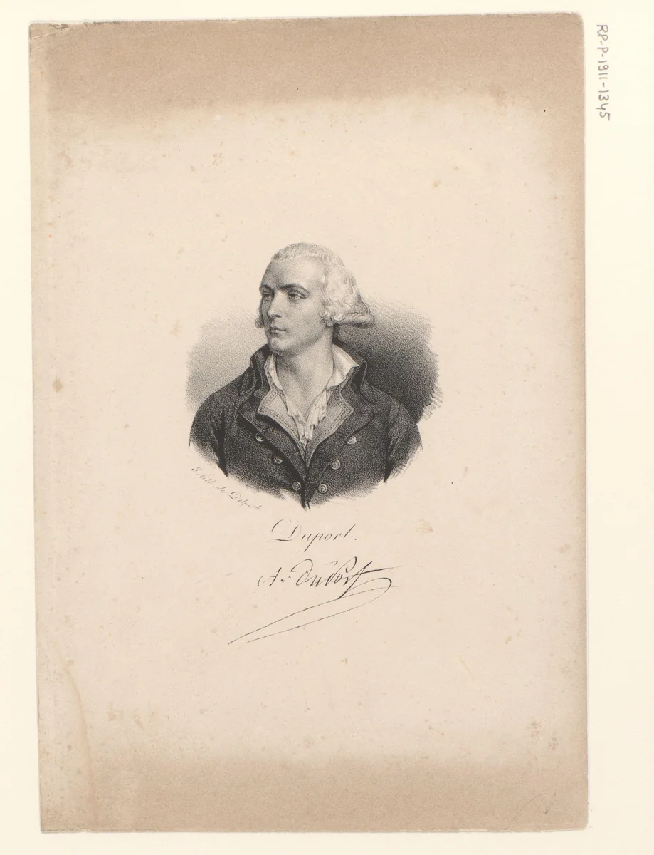 Portret van Adrien Duport by anonymous, print, 1818-1842