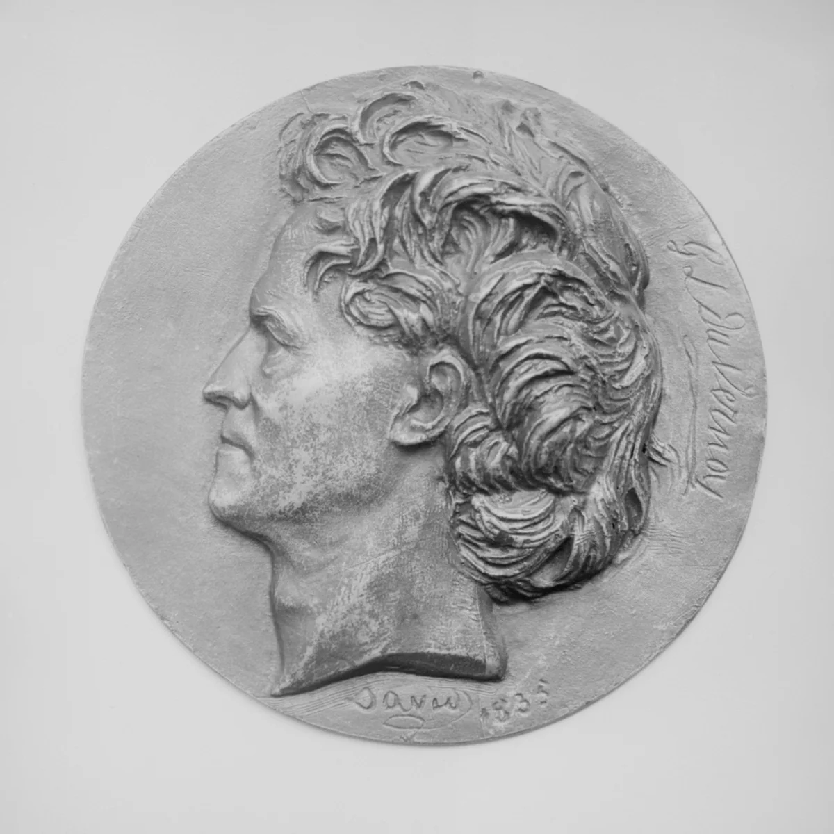 Georges Louis DuVernoy (1777–1855), French naturalist by Pierre-Jean David d'Angers, metalwork, 1835