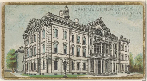 Capitol of New Jersey in Trenton, from the General Government and State Capitol Buildings series (N14) for Allen & Ginter Cigarettes Brands by Allen & Ginter, print, 1889