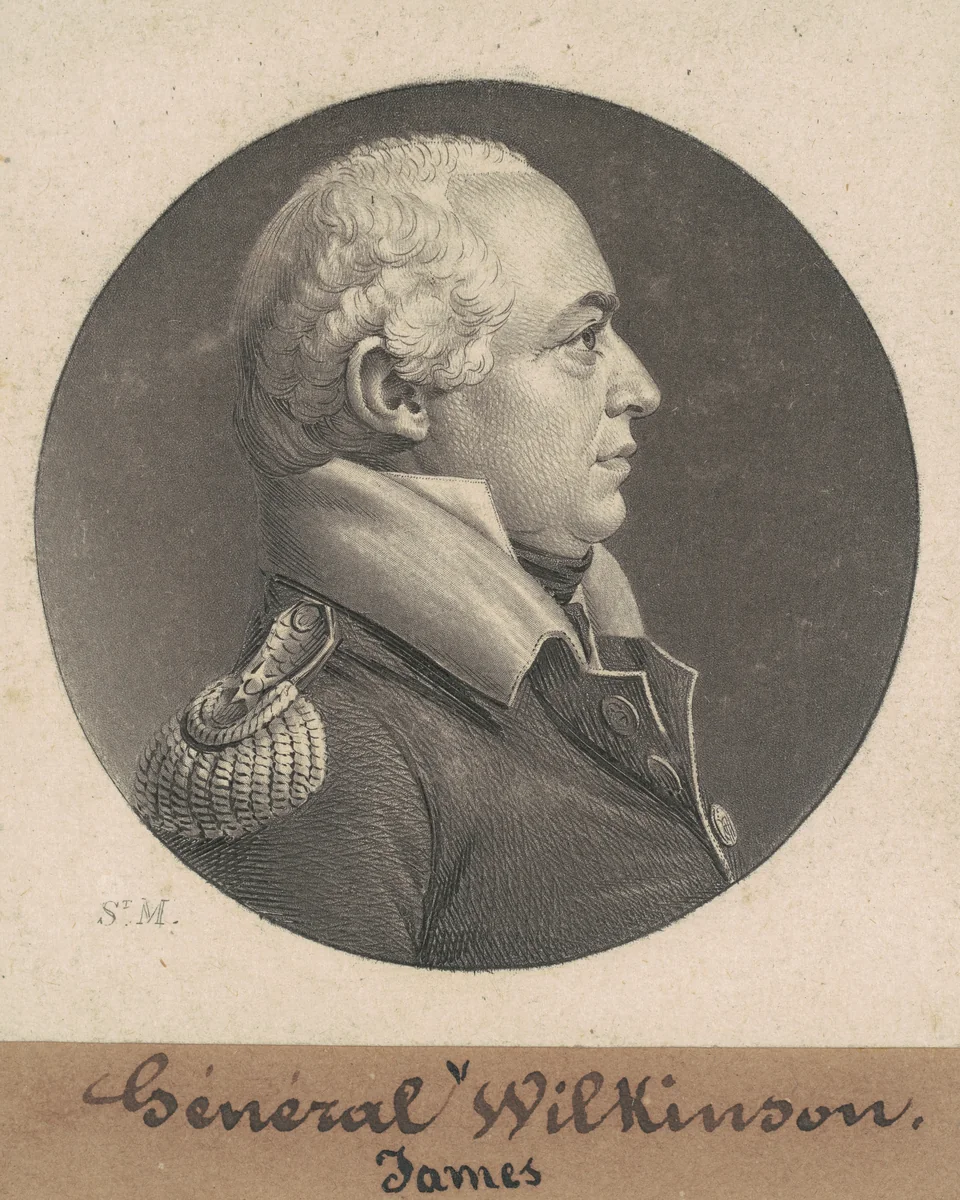 James Wilkinson by Charles B. J. Févret de Saint-Mémin, print, 1808