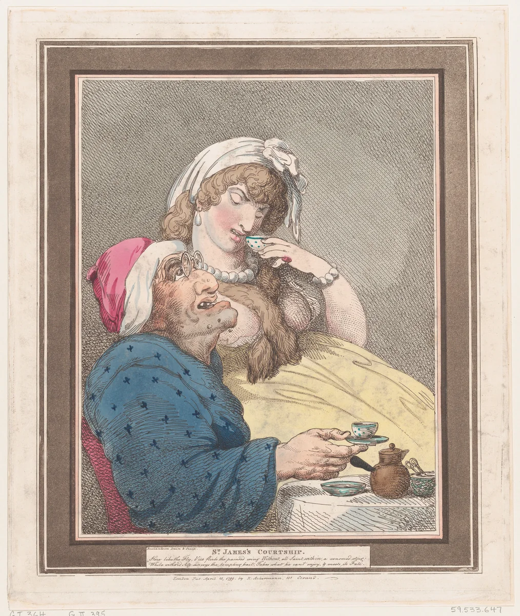 St James's Courtship by Thomas Rowlandson, print, 1799