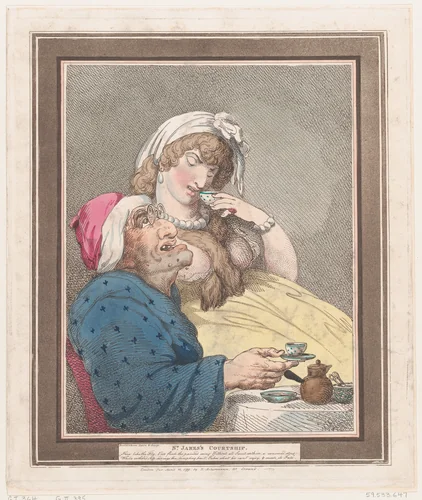 St James's Courtship by Thomas Rowlandson, print, 1799