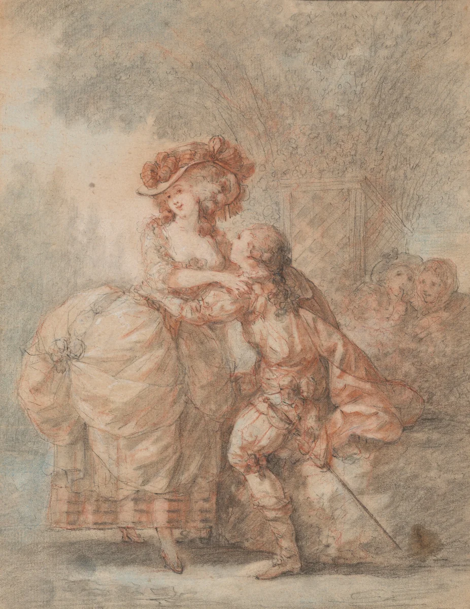 The Declaration of Love by Jean-Frédéric Schall, drawing, 1770-1800