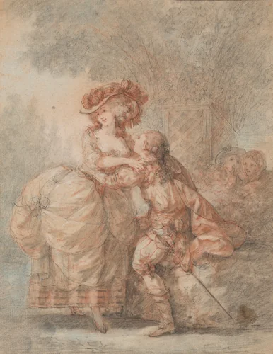The Declaration of Love by Jean-Frédéric Schall, drawing, 1770-1800