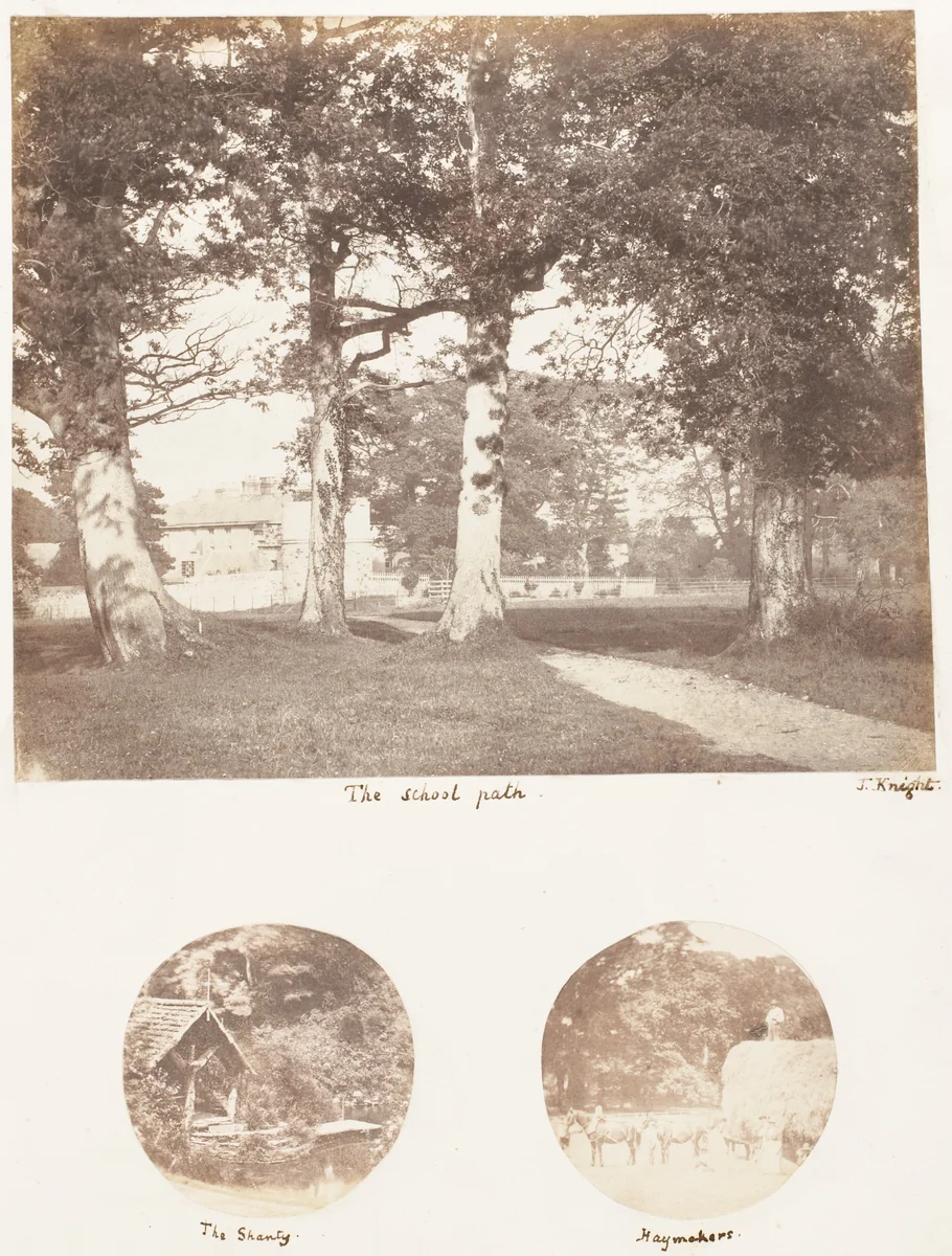 The School Path; The Shanty; Haymakers by James Knight, photograph, 1853-1856