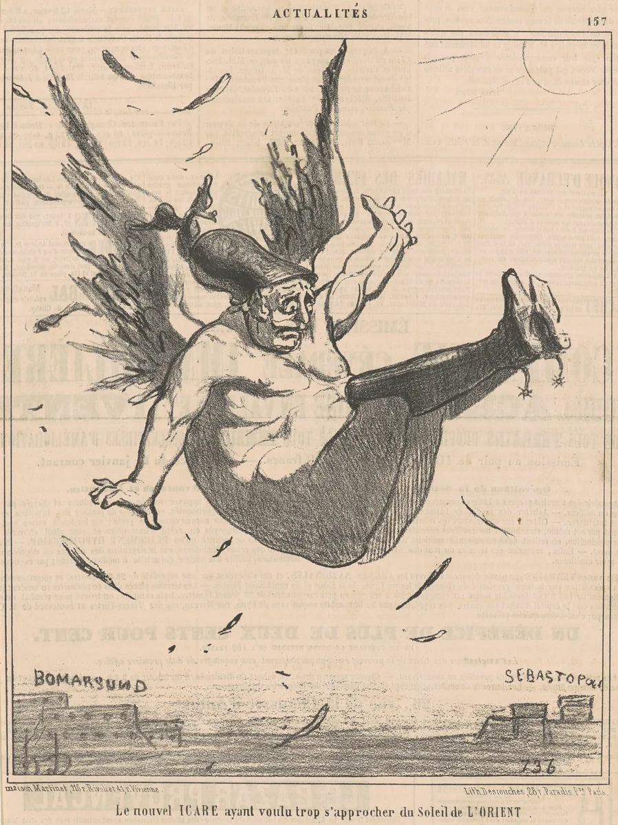 Le nouvel Icare ... by Honoré Daumier, print, 1855
