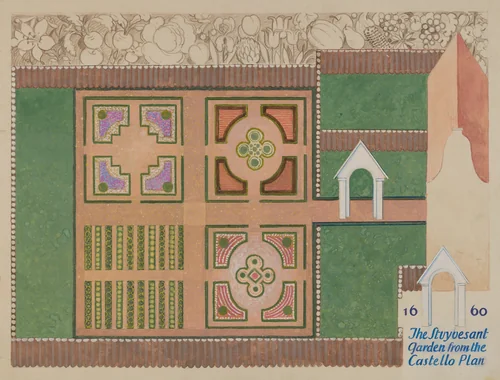 Peter Stuyvesant Garden by George Stonehill, index of american design, 1936