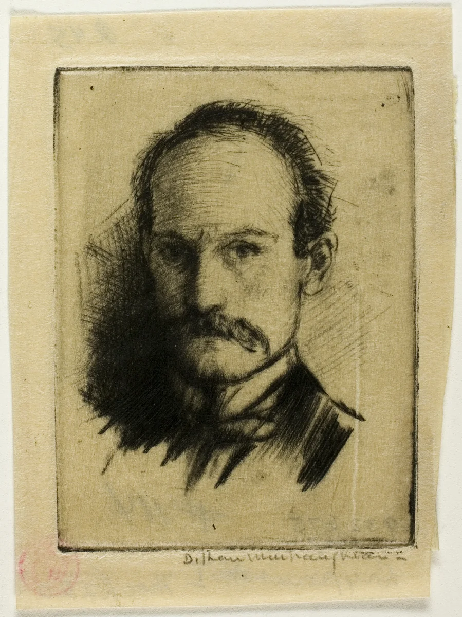 Portrait of the Artist by Donald Shaw MacLaughlan, print, 1902