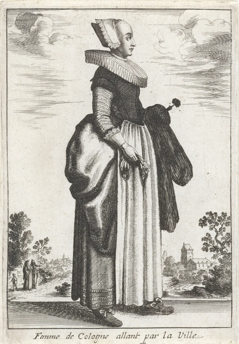 Femme de Cologne allant par la Ville by anonymous, print, 1662