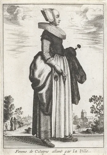Femme de Cologne allant par la Ville by anonymous, print, 1662