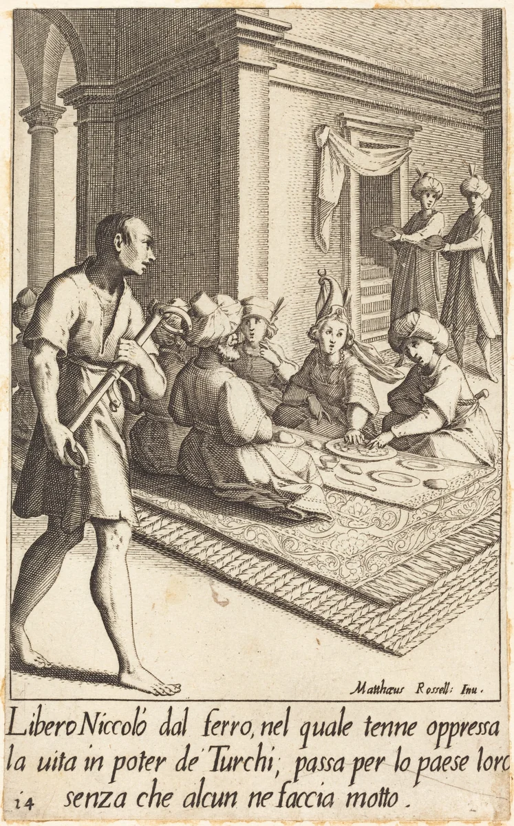 Niccolo by Jacques Callot; Matteo Rosselli, print, 1619