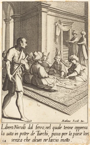 Niccolo by Jacques Callot; Matteo Rosselli, print, 1619