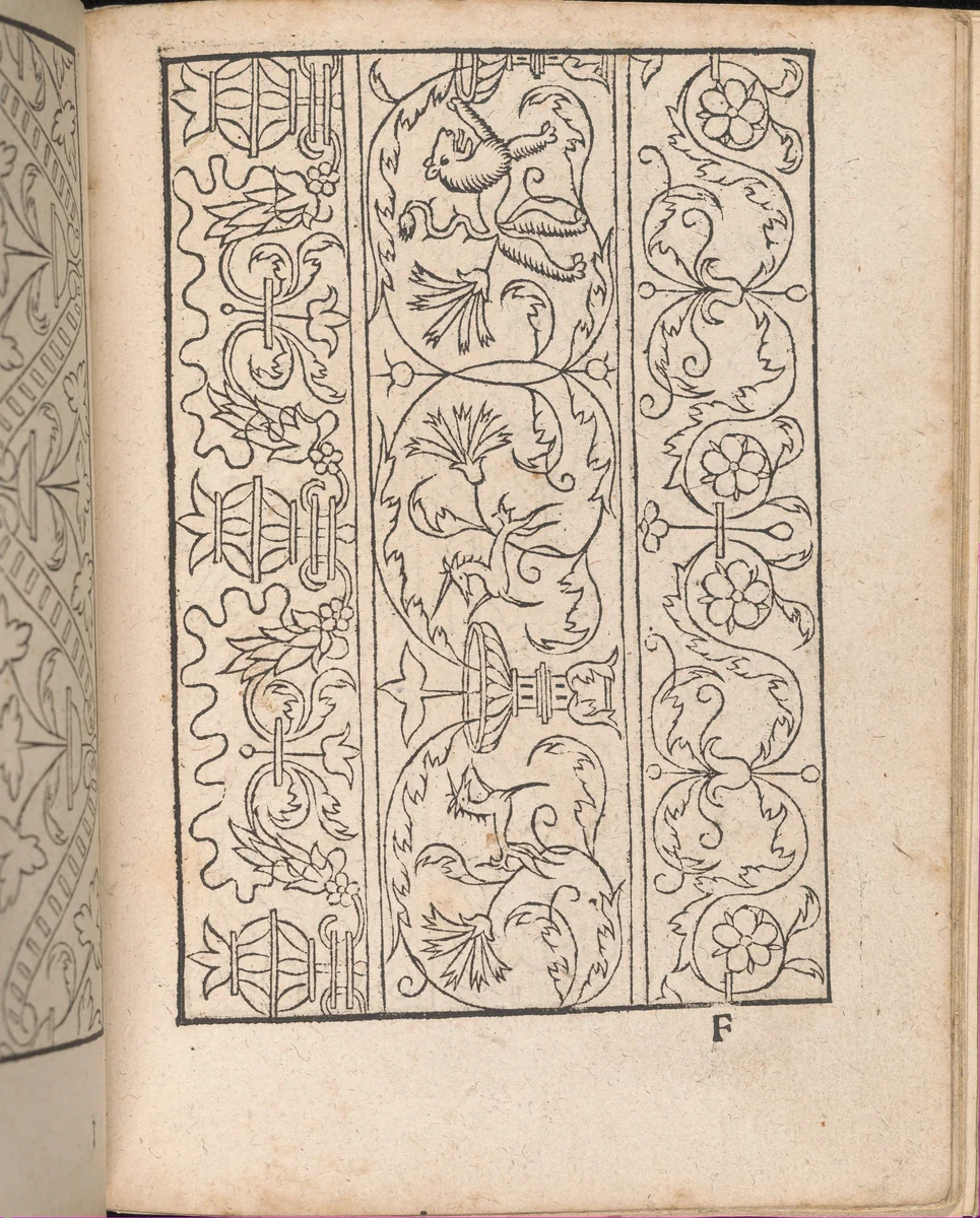 New Modelbüch allen Nägerin u. Sydenstickern (Page 21r) by Hans Hoffman, book, 1556