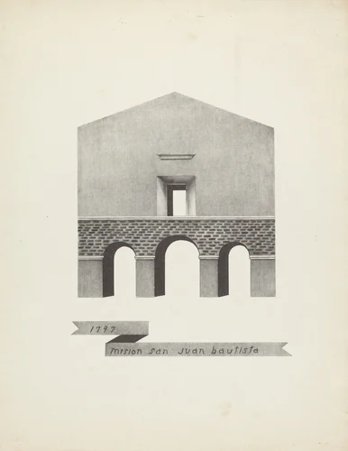 Mision San Juan Bautista by James Jones, index of american design, 1935-1942