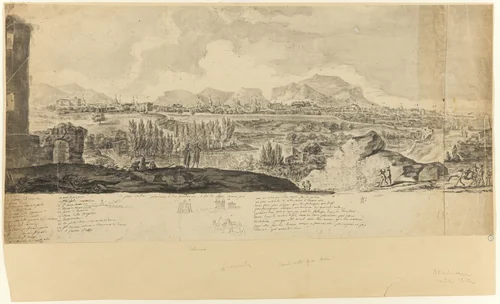 View of Palermo by Unknown Artist, drawing, 1700-1799