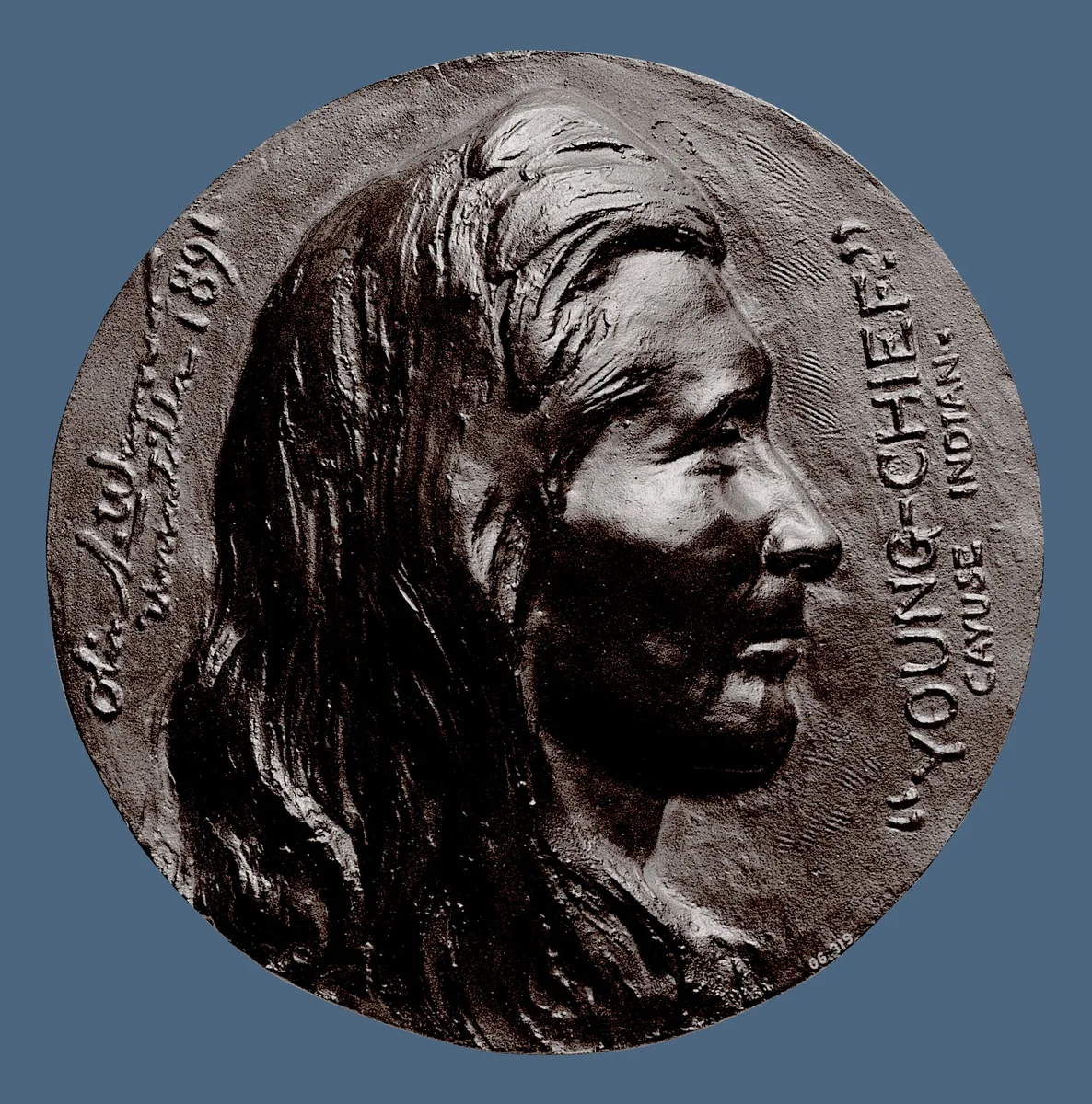 Young Chief, Cayuse Indian by Olin Levi Warner, artwork, 1891-1906