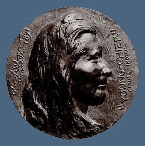 Young Chief, Cayuse Indian by Olin Levi Warner, artwork, 1891-1906