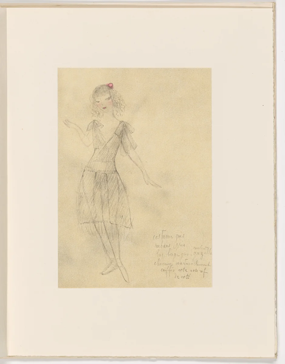 Plate (folio 30) from Les Biches, vol. I by Marie Laurencin, illustrated book, 1924