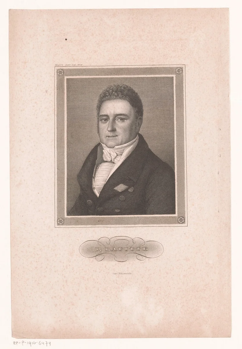 Portret van Jacques Laffitte by Ferdinand Bahmann, print, 1840-1855