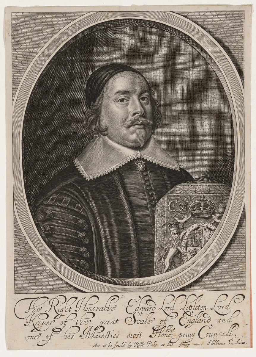 Edward, Lord Littleton by William Faithorne, print, 1659