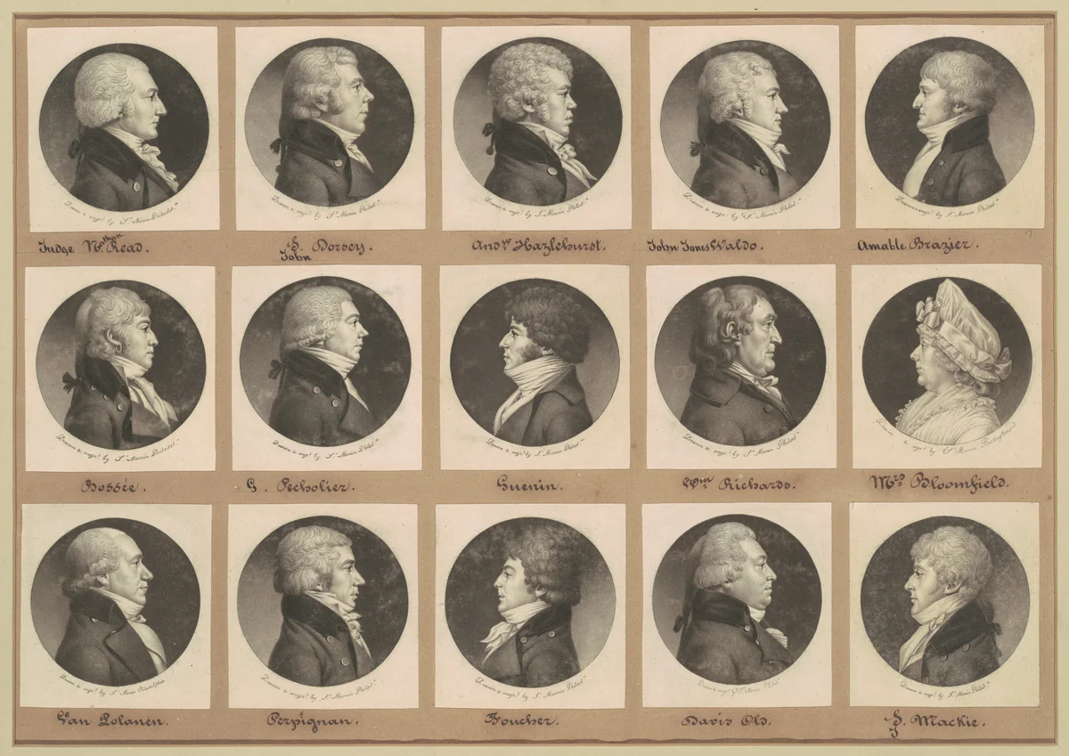 Saint-Mémin Collection of Portraits, Group 17 by Charles B. J. Févret de Saint-Mémin, volume, 1800-1803