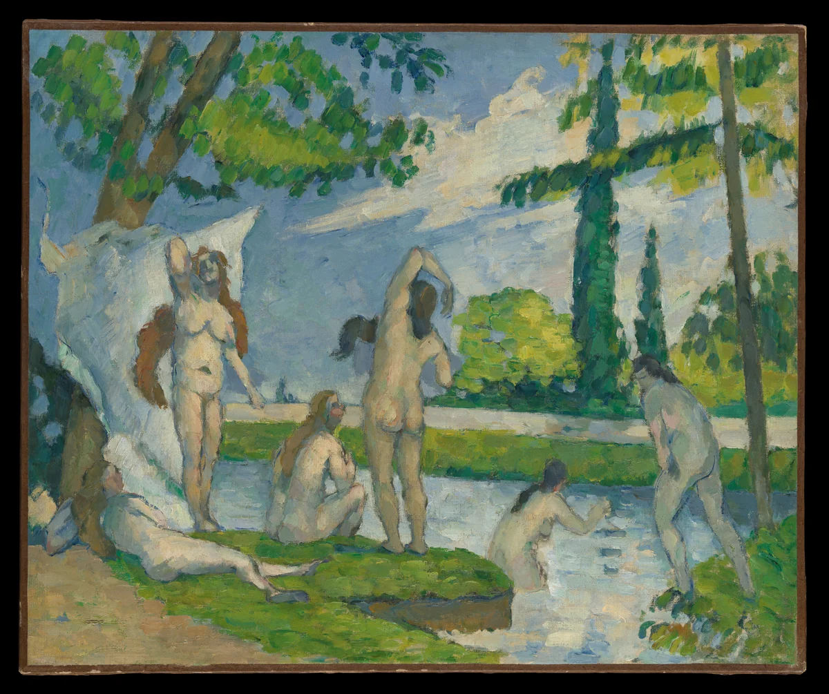 Bathers by Paul Cézanne, painting, 1874-1875