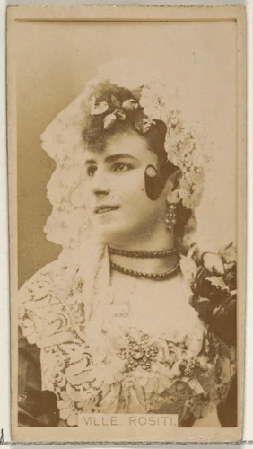 Mlle. Rositi, from the Actors and Actresses series (N45, Type 8) for Virgina Brights Cigarettes by Allen & Ginter, photograph, 1883-1893