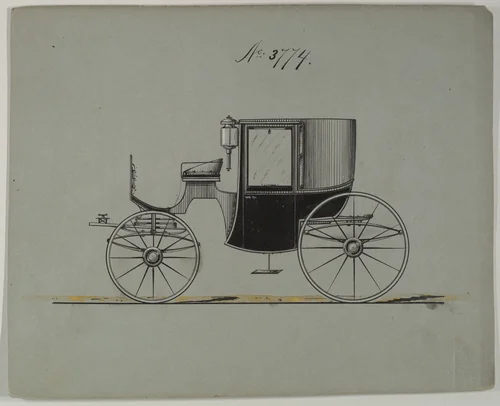 Brougham #3774 by Brewster & Co., drawing, 1882