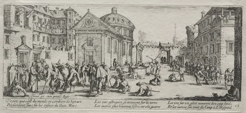 The Large Miseries of War: The Hospital by Jacques Callot, print, 1633