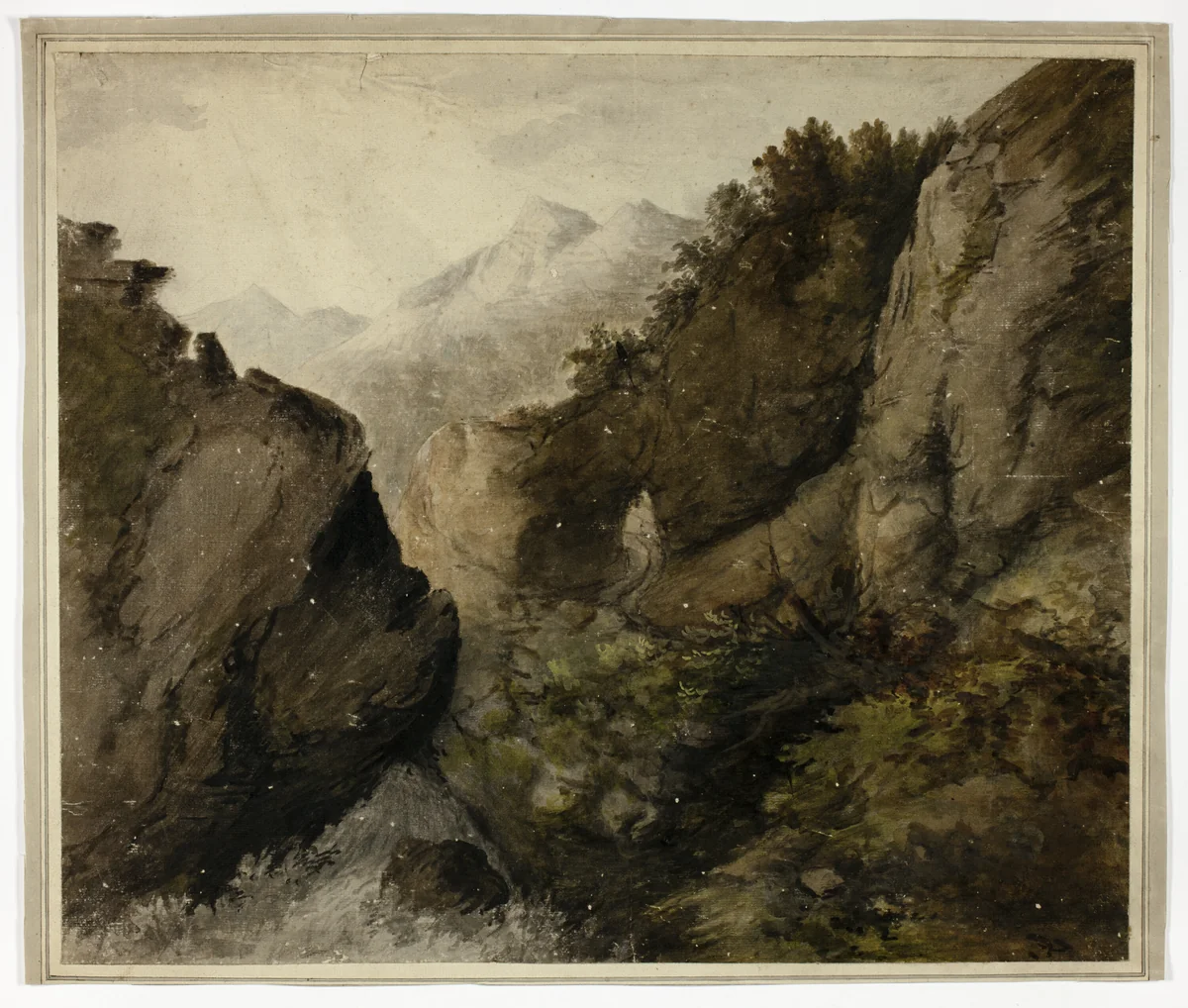 Mountain Landscape by Unknown Artist, painting, 1700-1799