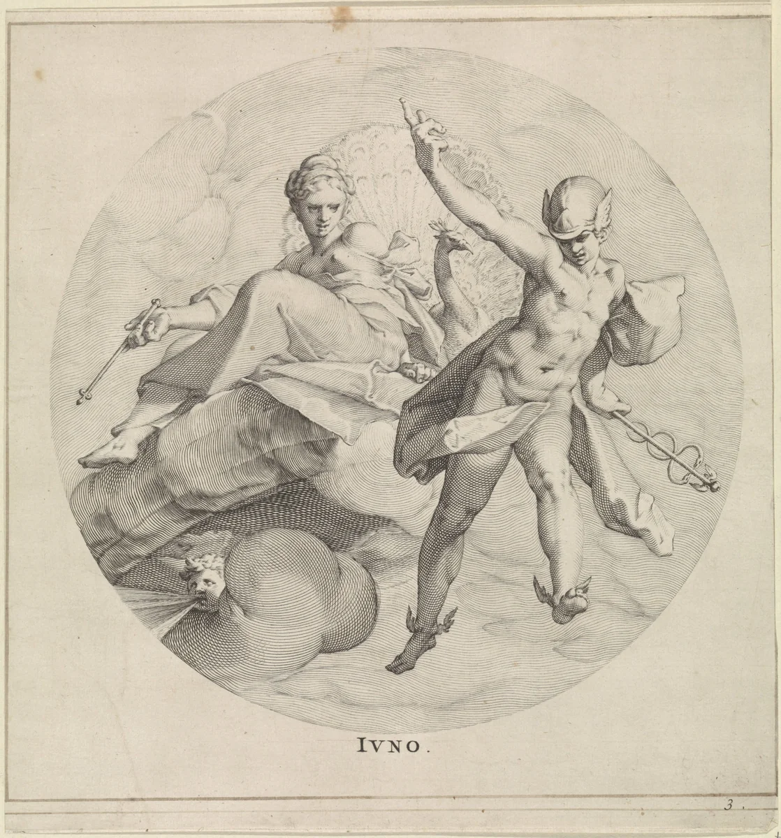 Juno by Egbert van Panderen, print, 1590-1637