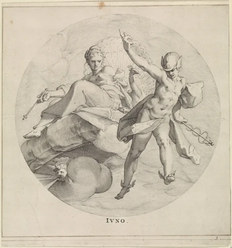 Juno by Egbert van Panderen, print, 1590-1637