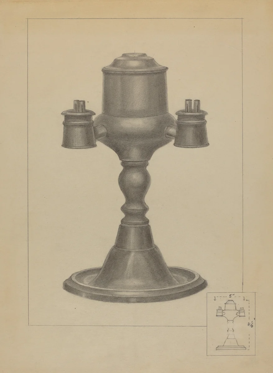 Lamp by Herman Bader, index of american design, 1936