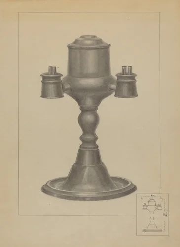 Lamp by Herman Bader, index of american design, 1936
