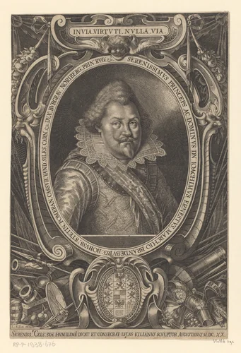 Portret van Joachim Ernst von Brandenburg-Ansbach by Lucas Kilian, print, 1620