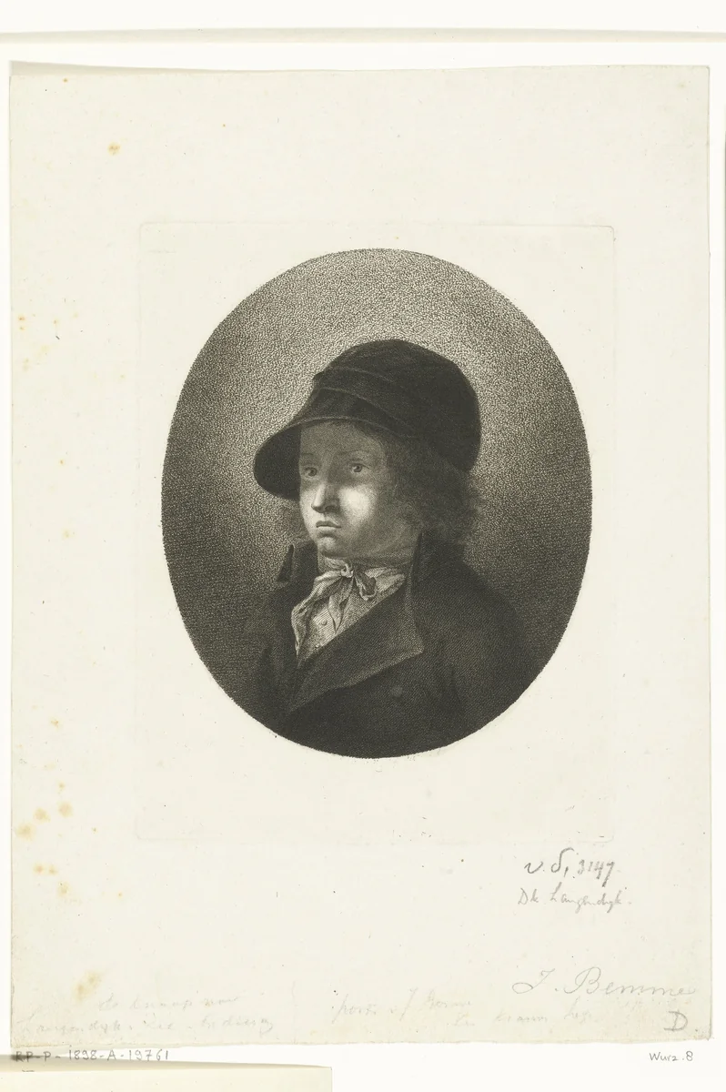 Portret van Dirk Langendijk als kind by Joannes Bemme, print, 1800-1803
