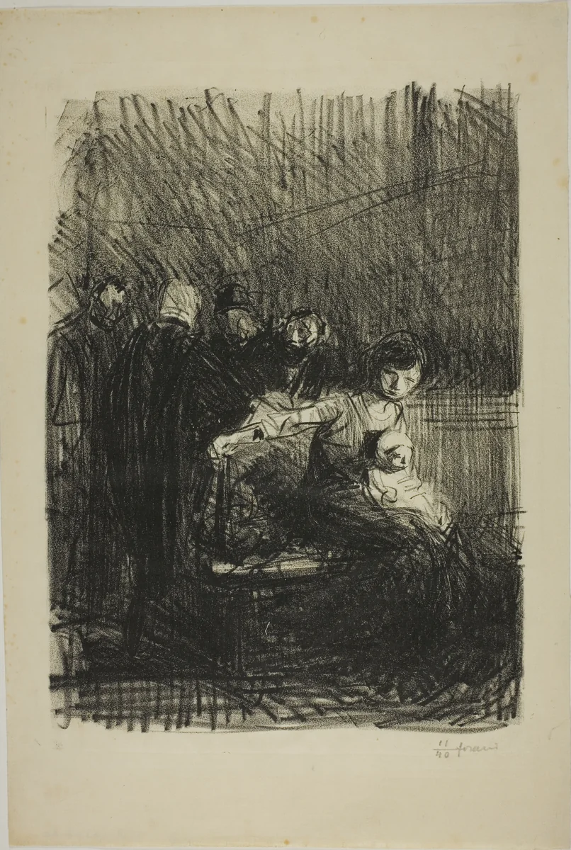Recess of the Hearing by Jean-Louis Forain, print, 1914