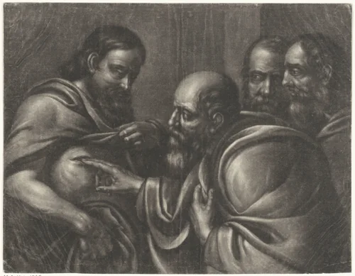 Ongelovige Tomas by Bernard Vaillant, print, 1671