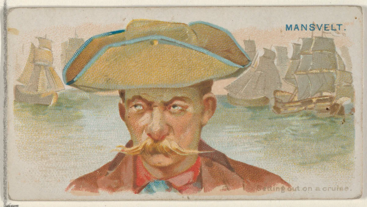Edward Mansvelt, Setting Out on a Cruise, from the Pirates of the Spanish Main series (N19) for Allen & Ginter Cigarettes by Allen & Ginter, print, 1886-1891