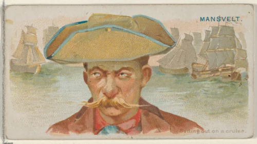 Edward Mansvelt, Setting Out on a Cruise, from the Pirates of the Spanish Main series (N19) for Allen & Ginter Cigarettes by Allen & Ginter, print, 1886-1891