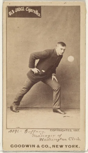 John H. "Honest John" Gaffney, Manager, Washington Nationals, from the Old Judge series (N172) for Old Judge Cigarettes by Goodwin & Company, photograph, 1887