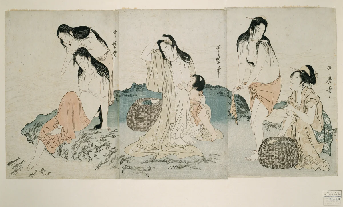 Abalone Divers by Kitagawa Utamaro (喜多川歌麿), print, 1792-1803