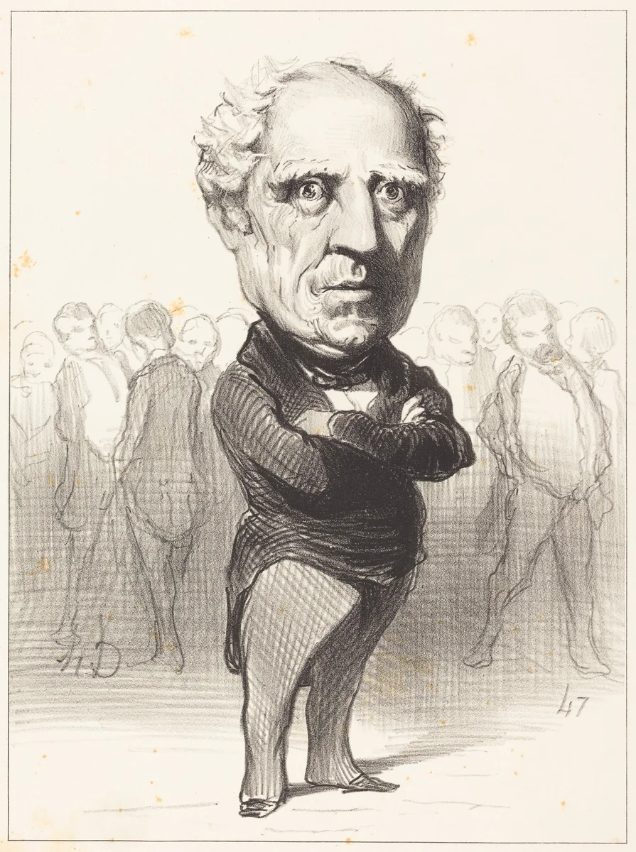 Maréchal Bugeaud by Honoré Daumier, print, 1849
