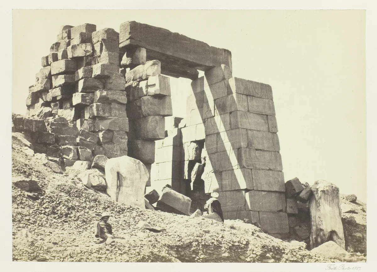 The Granite Pylon, Thebes by Francis Frith, photograph, 1857
