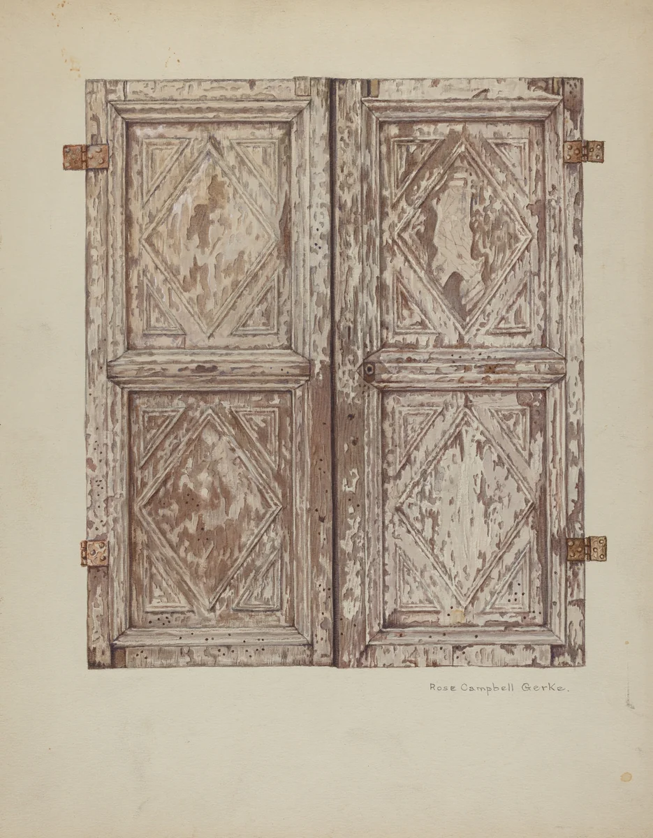Wooden Cabinet Doors by Rose Campbell-Gerke, index of american design, 1939
