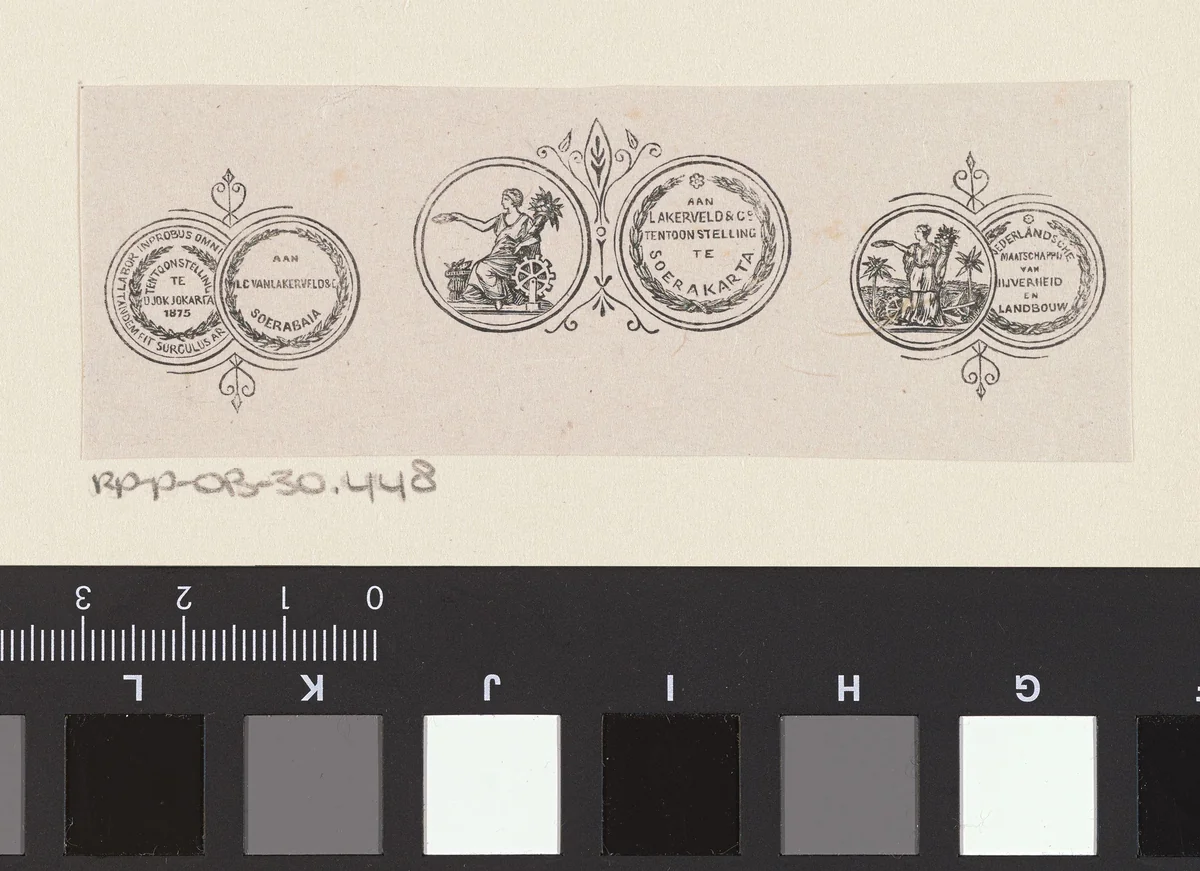 Penningen ter gelegenheid van tentoonstellingen te Java by Isaac Weissenbruch, print, 1875-1877