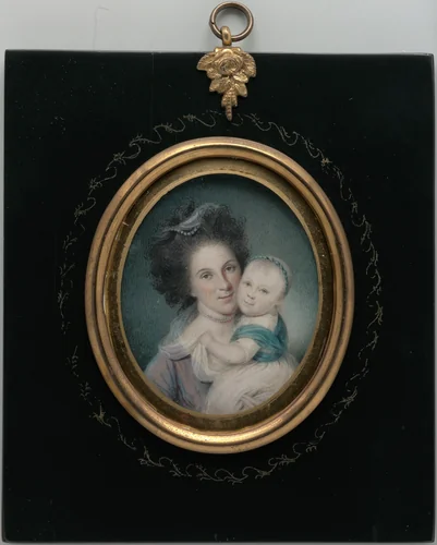 Mrs. Charles Willson Peale (Rachel Brewer) and Baby Eleanor by Charles Willson Peale, artwork, 1790
